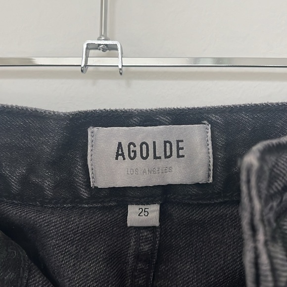 Like new AGOLDE Black 90's Crop Jeans - Picture 8 of 13